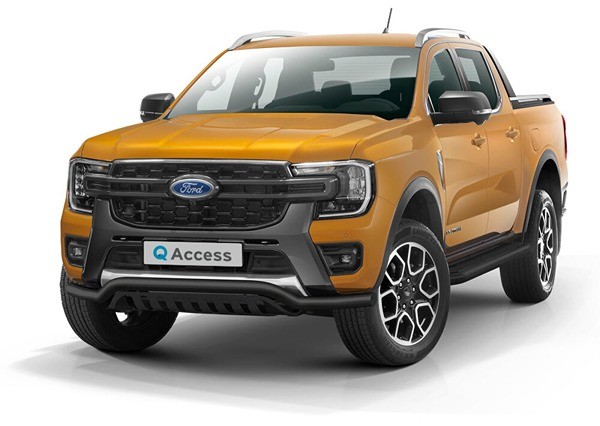 Low spoiler protection bar 70mm with axle-plate Ford Ranger ‘23+ black